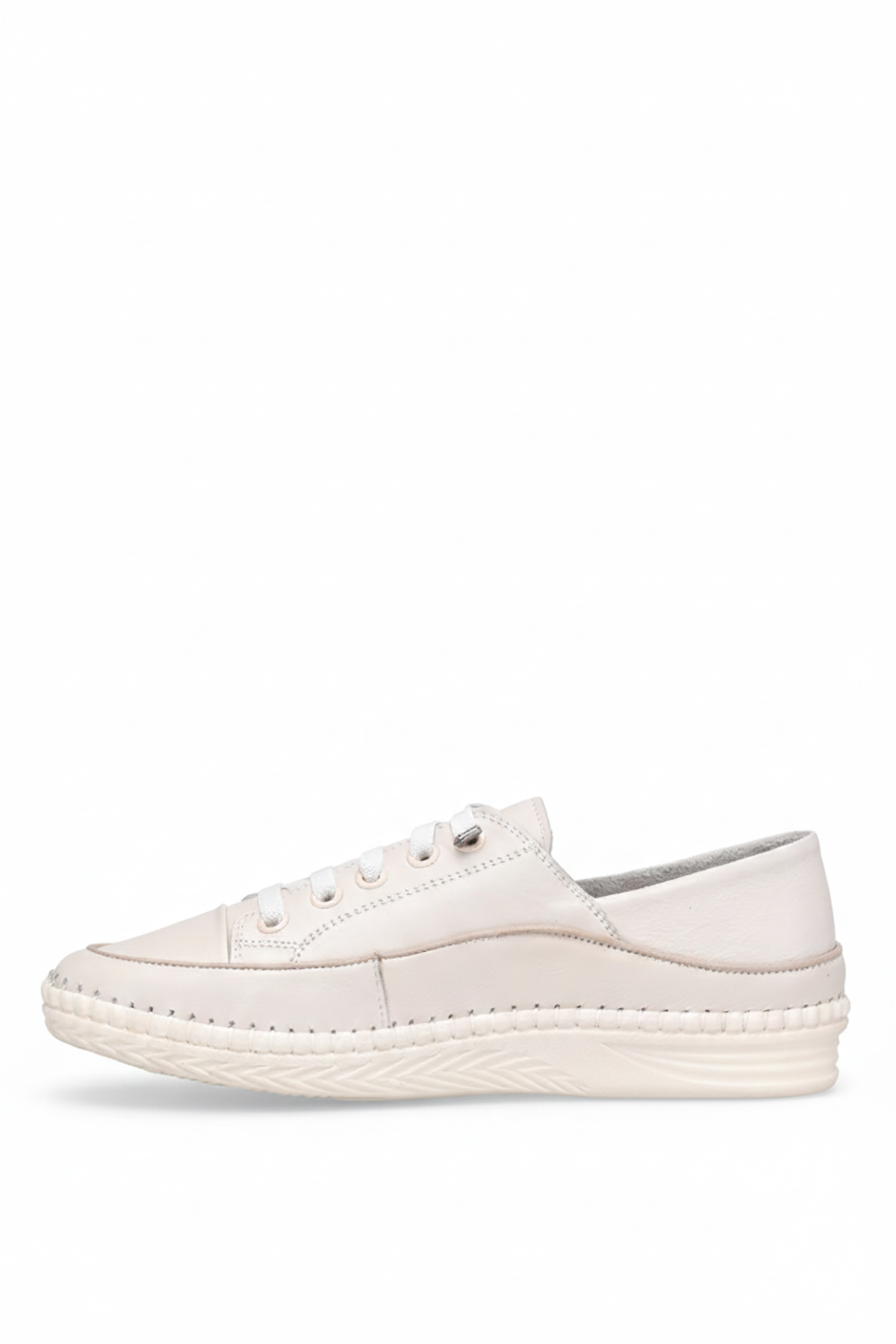 Voyager Z536 Kadın HakikiDeri Casuel Ayakkabı Ekru