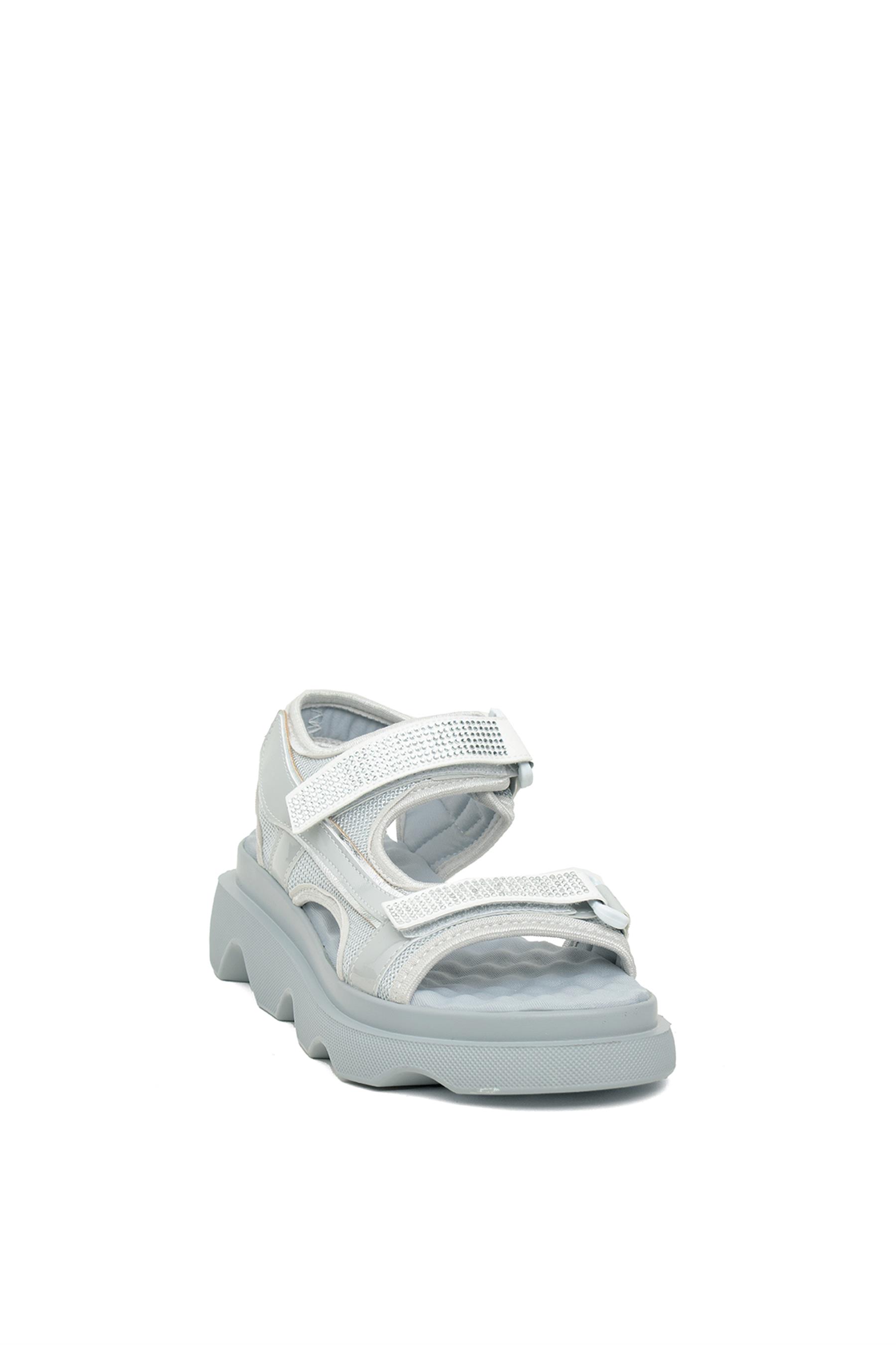 Zeyn 7901C Kadın Dolgu Topuk Sandalet Gri