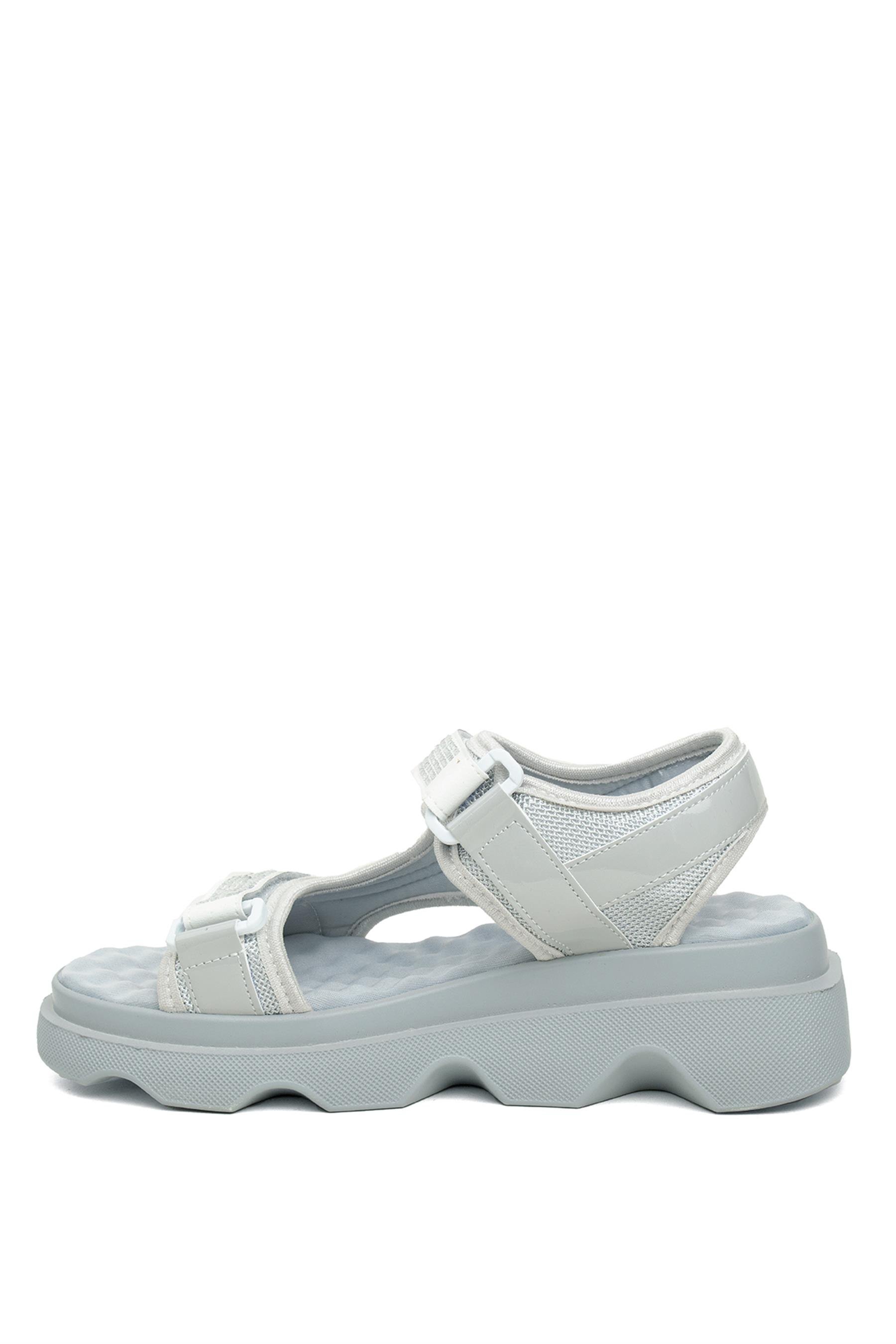 Zeyn 7901C Kadın Dolgu Topuk Sandalet Gri