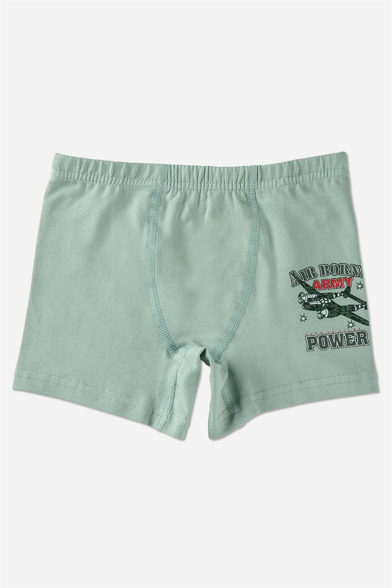 Erkek Çocuk Pamuklu Baskılı Rahat Kesim Likralı Boxer 3'lü Paket 3392 Renkli