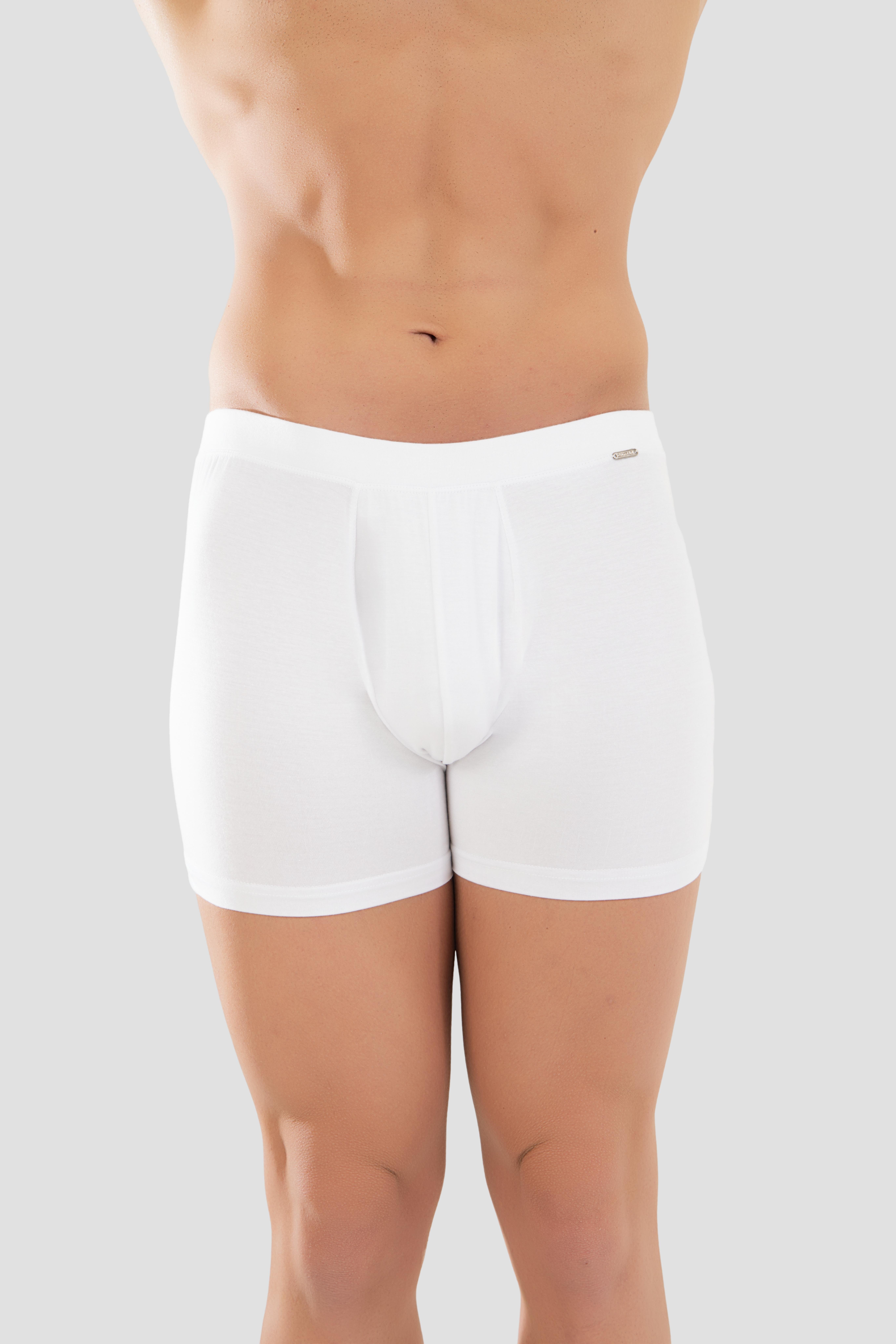 Erkek Mikro Modal Elestan Basic Boxer 1402 Beyaz