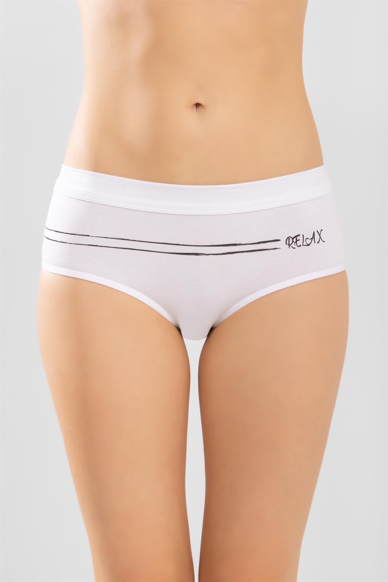 Kadın Basic Kalın Lastikli Pamuklu Bato Kadın Külot 3'lü Paket 8145 RENKLİ