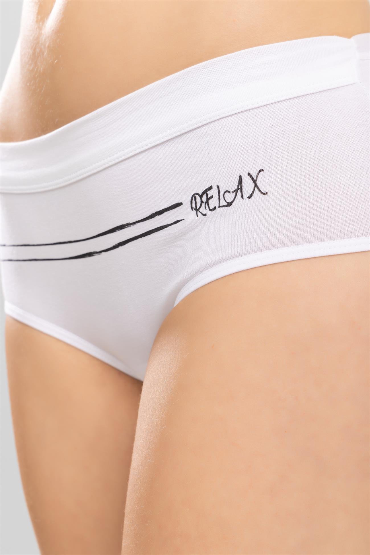 Kadın Basic Kalın Lastikli Pamuklu Bato Kadın Külot 3'lü Paket 8145 RENKLİ