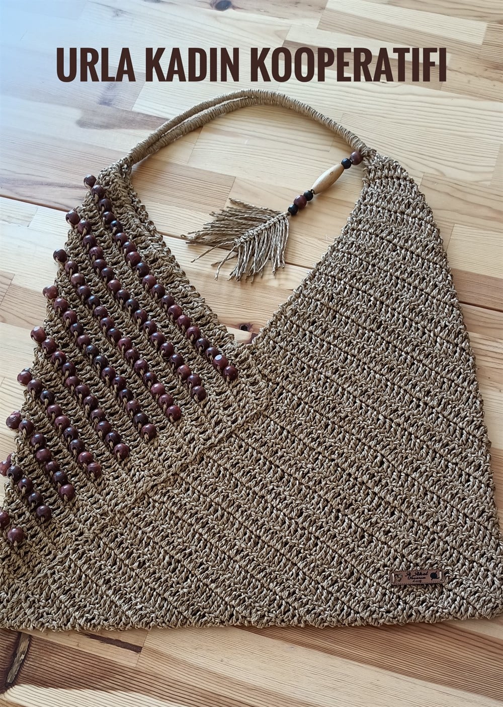 BONCUKLU KAĞIT İP ÇANTA