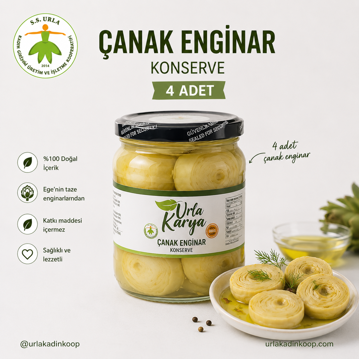 ÇANAK ENGİNAR KONSERVE 4 LÜ