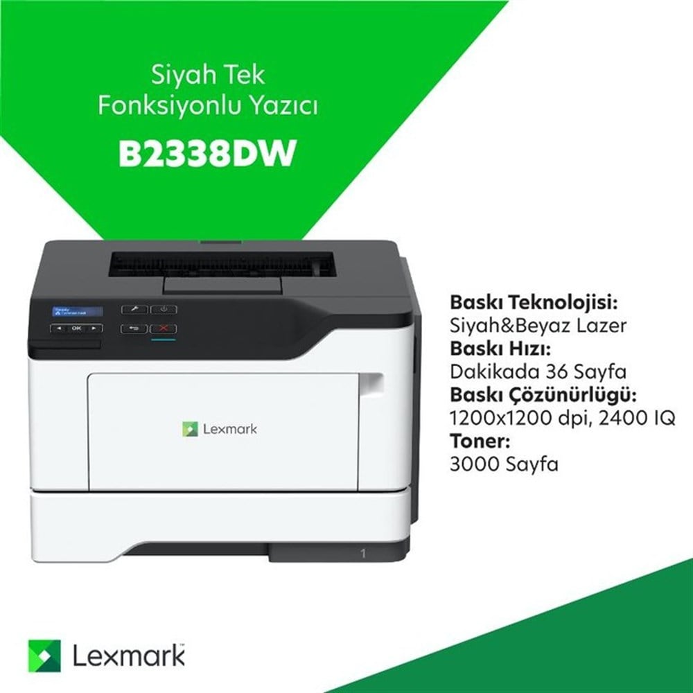 Lexmark B2338dw Mono Lazer Yazıcı
