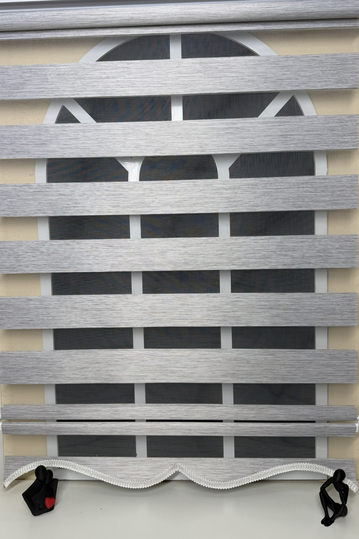 Zebra PerdelerStorBuradaStorBurada Bambu Gri Zebra Stor Perde Alüminyum Kasa Kolay Montaj Z-400V04