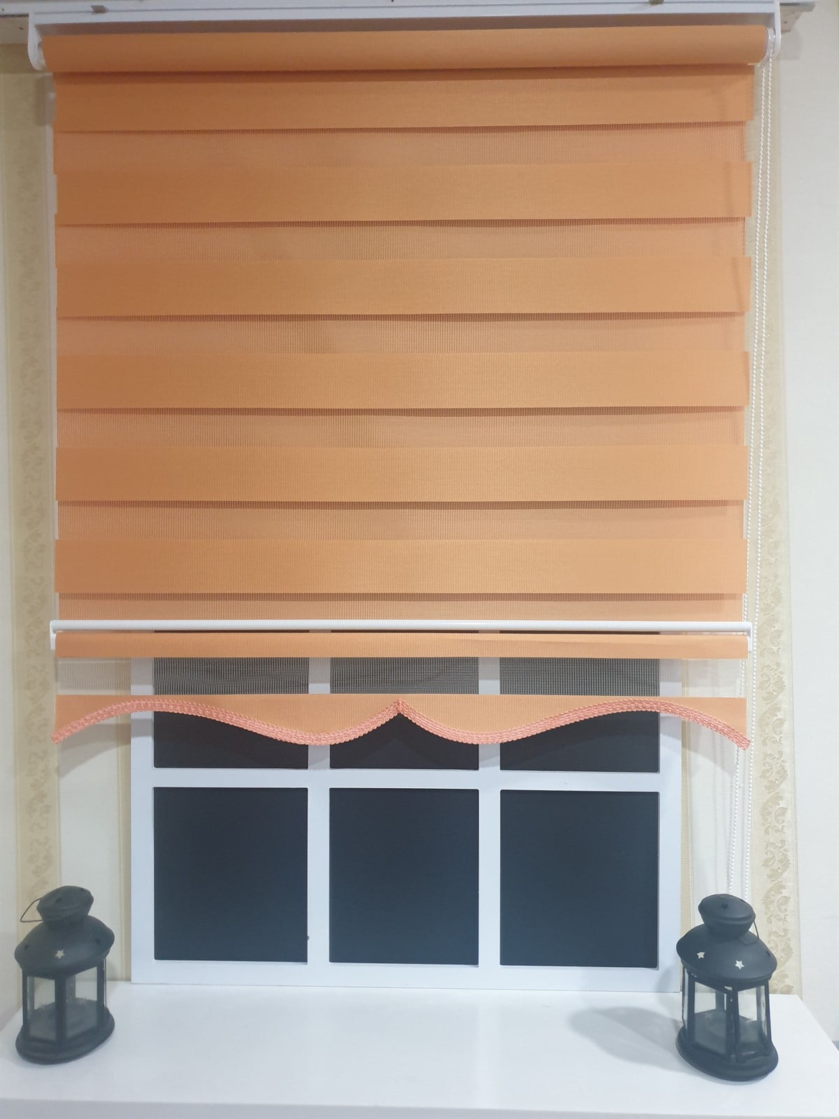 Zebra Stor Perde Turuncu Etek Dilimli STB 400 V22
