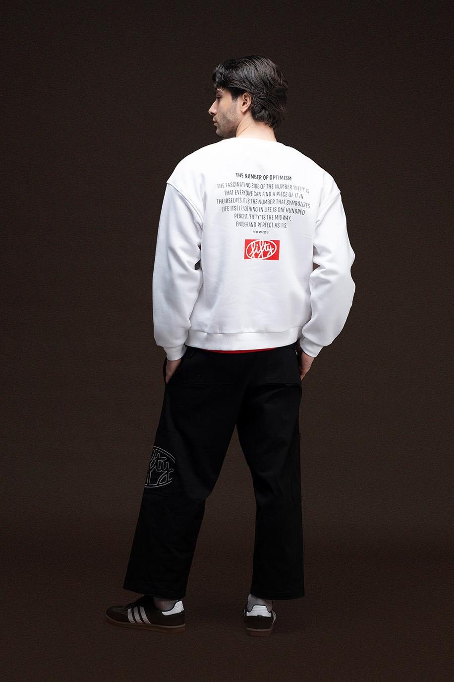 Men's Drop Shoulder Back Printed Sweatshirt