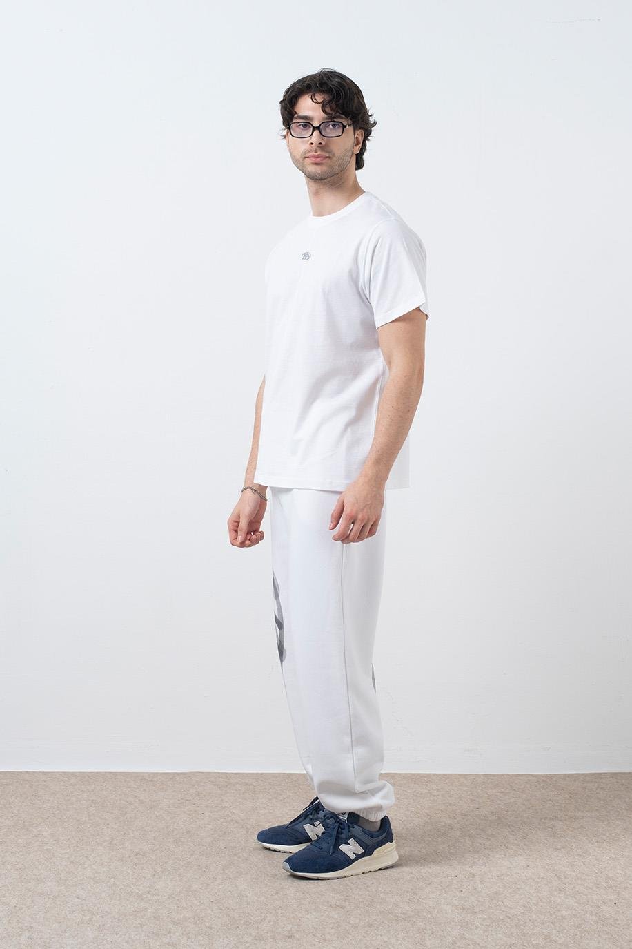 Erkek Beyaz Regular Fit Sırt Baskılı T-Shirt 