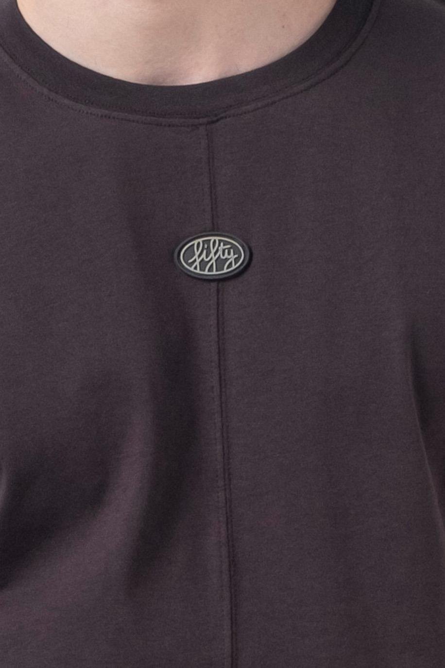 Erkek Kahverengi Regular Fit Sırt Baskılı T-Shirt