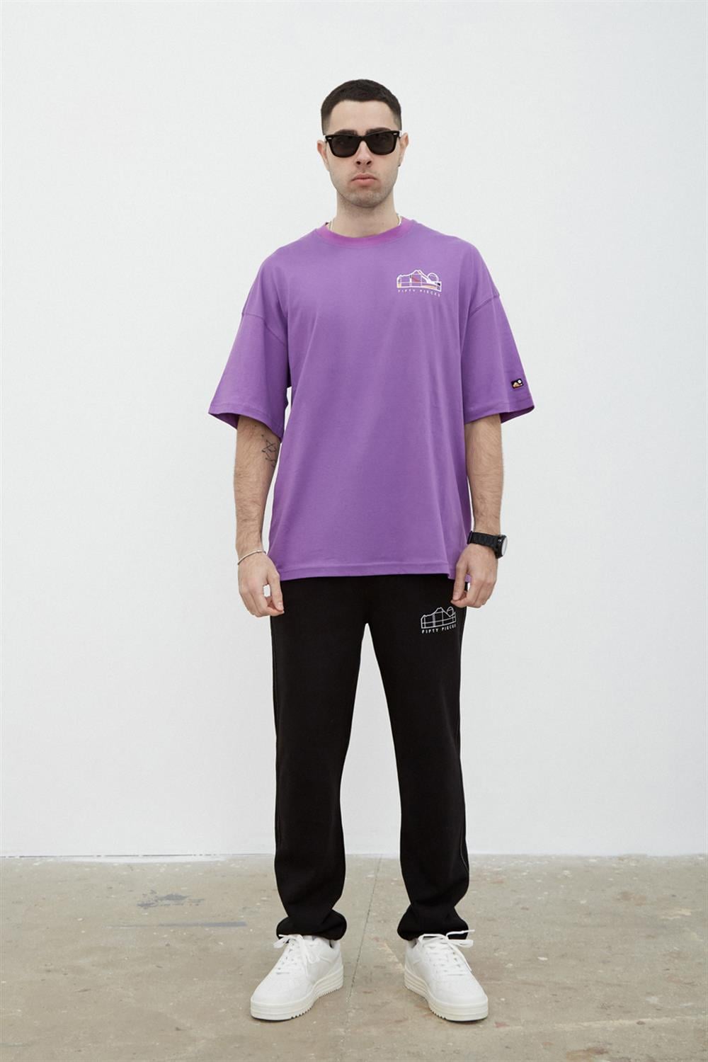 ERKEK KONTRAST DİKİŞLİ LOOSE FIT JOGGER