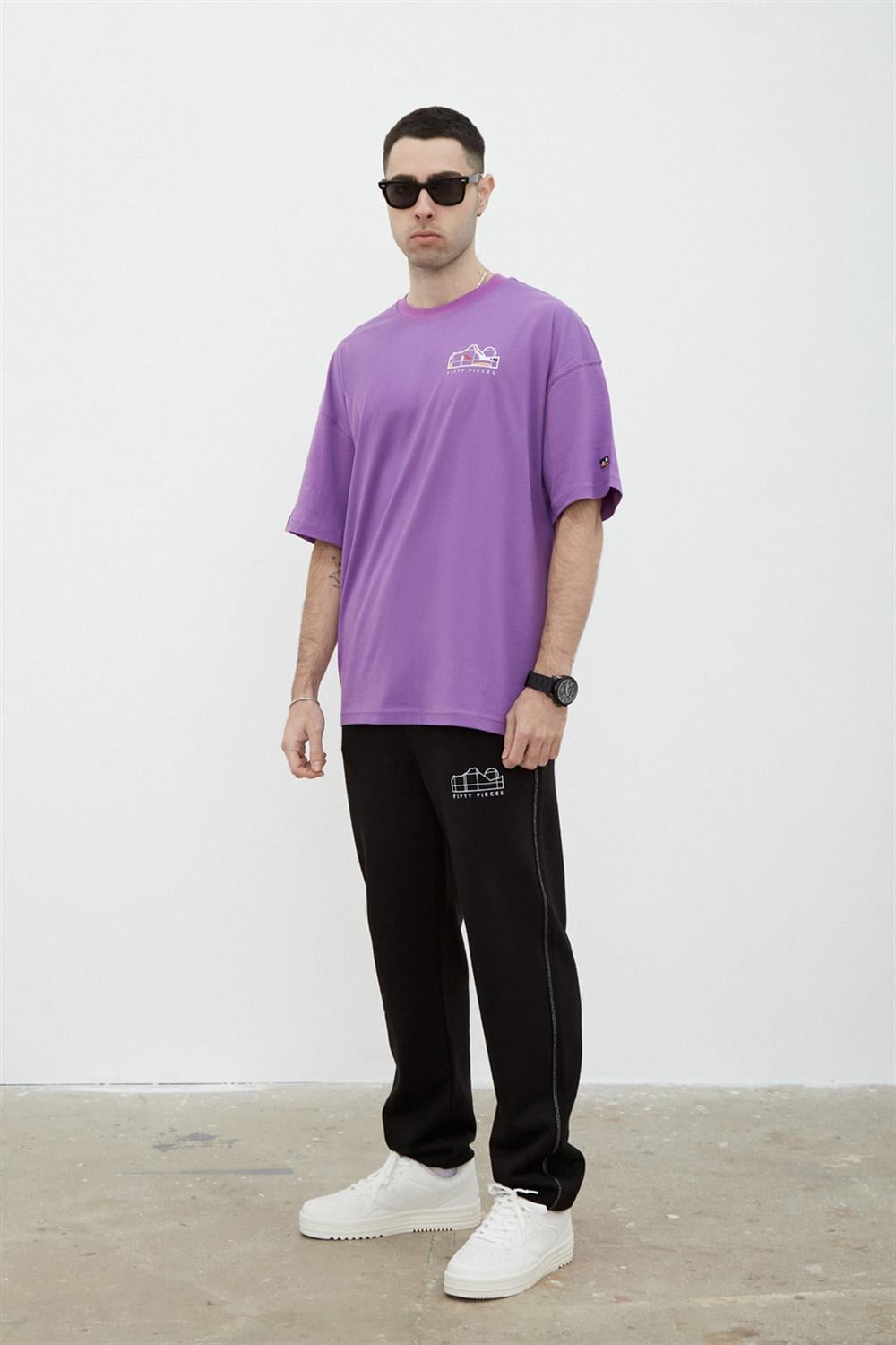 ERKEK KONTRAST DİKİŞLİ LOOSE FIT JOGGER