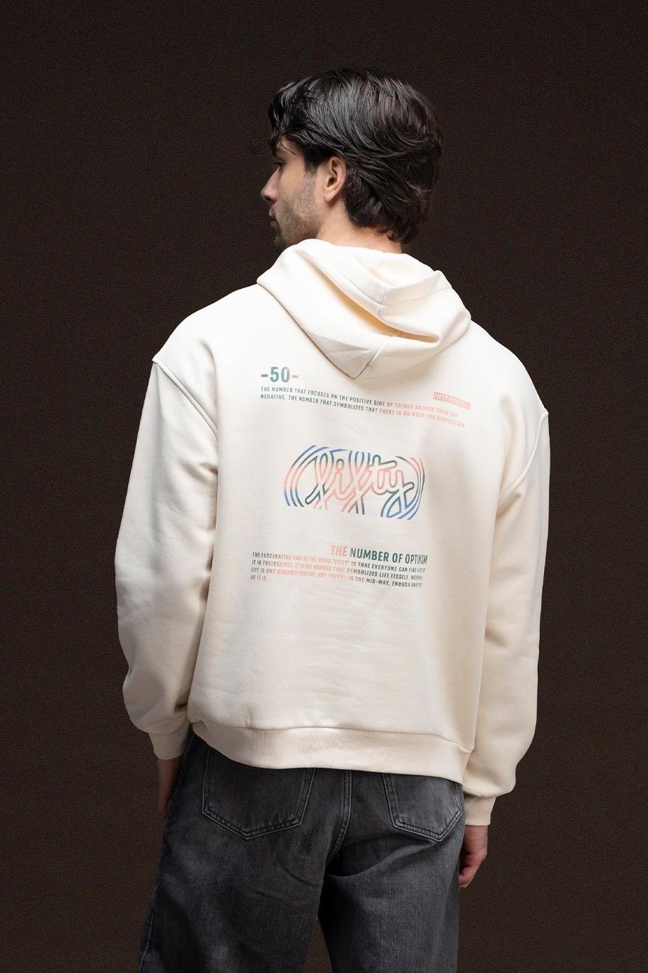 Men's Drop Shoulder Back Printed Hoodie