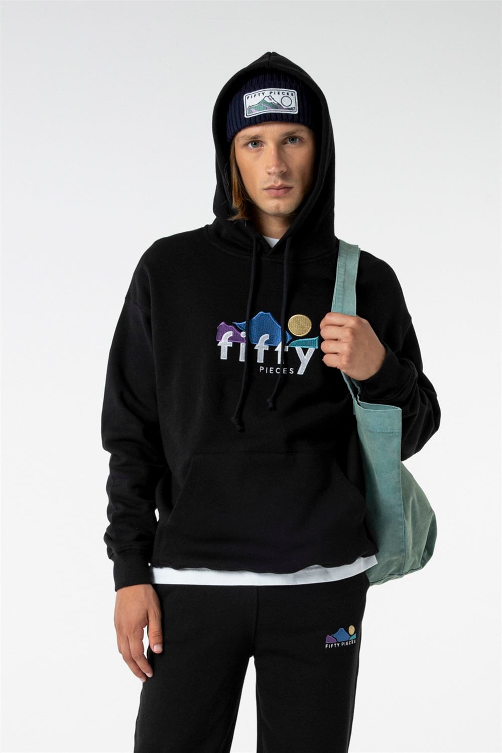 Erkek Düşük Omuzlu Hoodie
