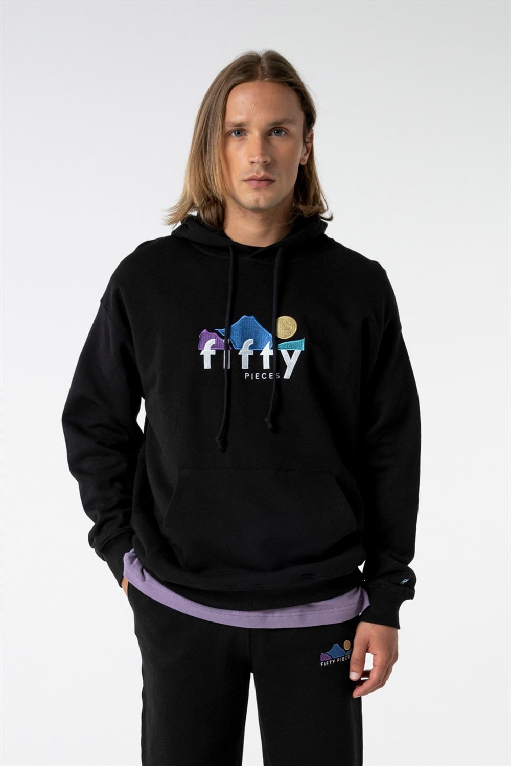 Erkek Düşük Omuzlu Hoodie