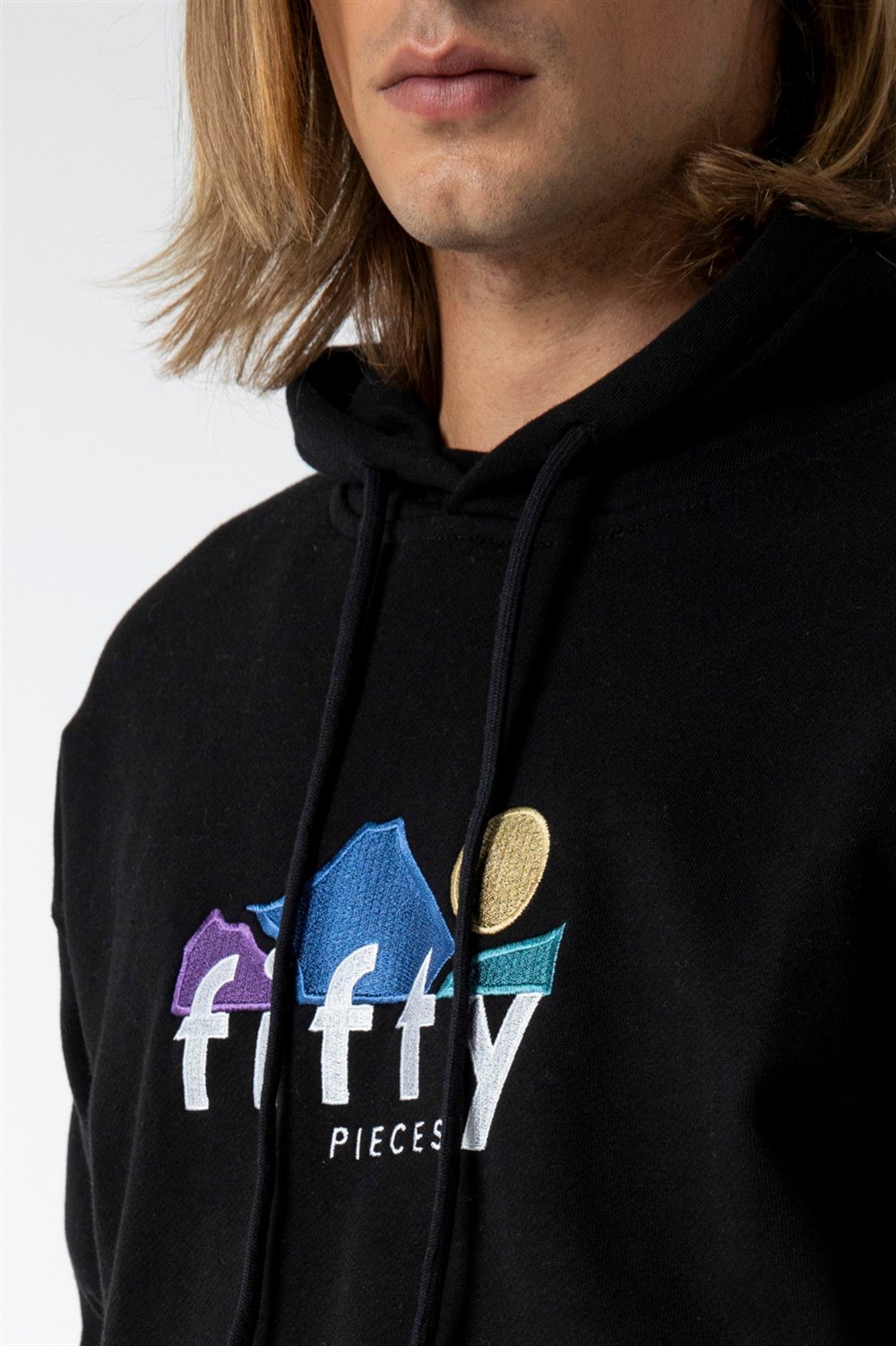 Erkek Düşük Omuzlu Hoodie