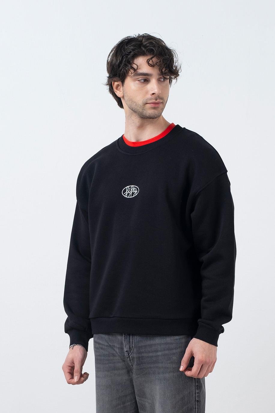 Men's Drop Shoulder Back Printed Sweatshirt
