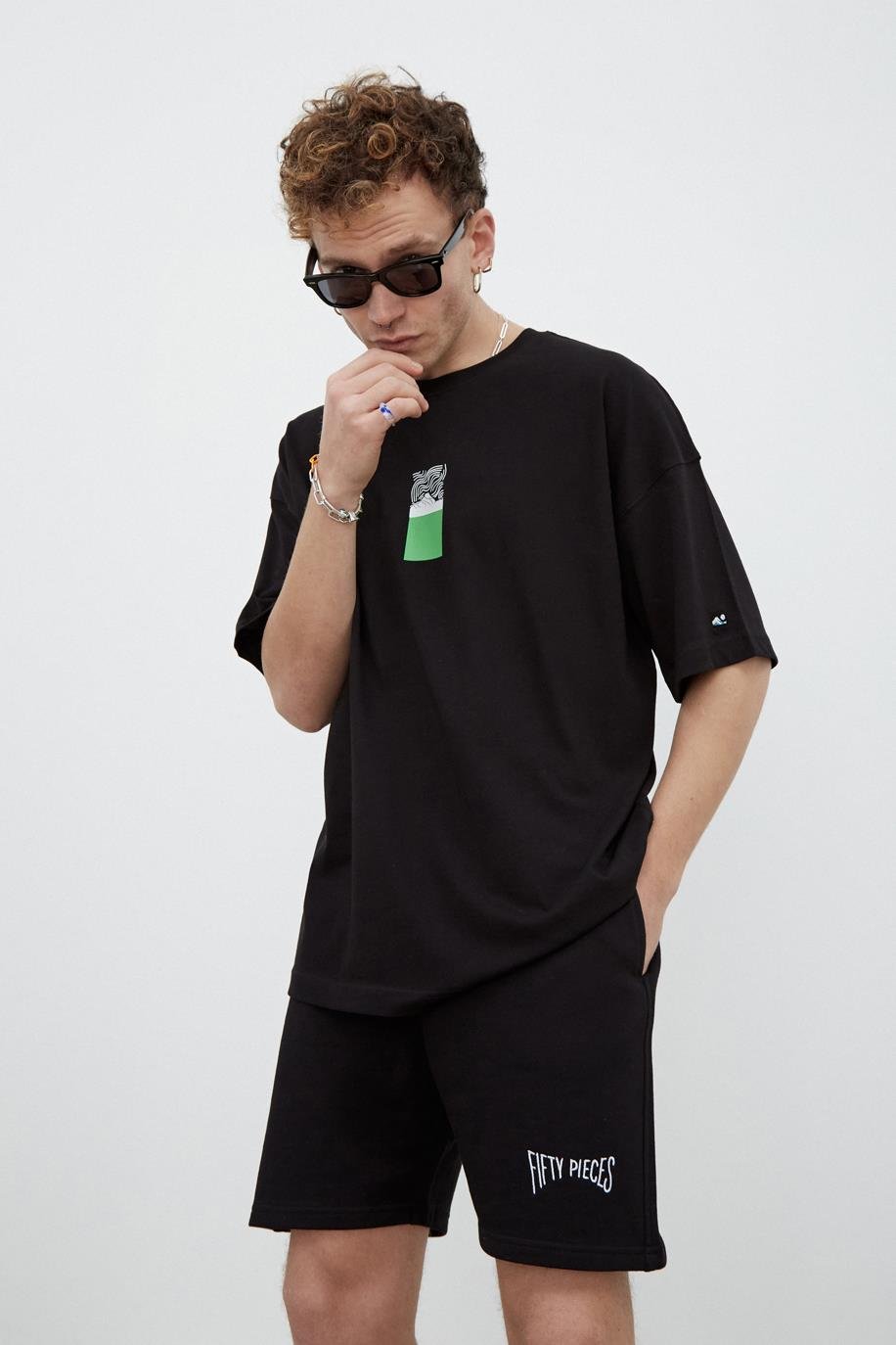 Men's Back Printed Dropped Shoulder T-Shirt