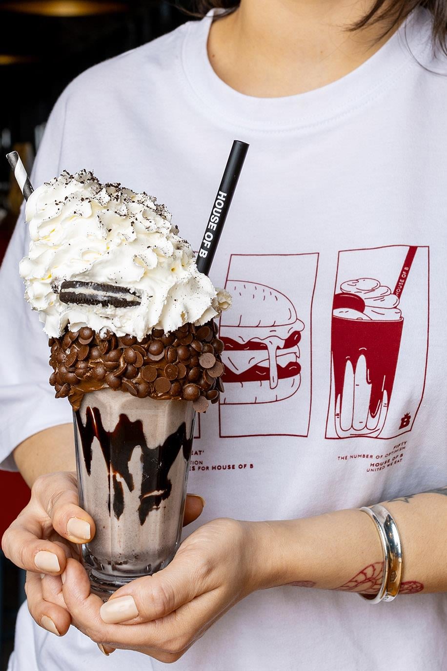 Fifty Pieces X House Of B Beyaz Düşük Omuzlu T-Shirt