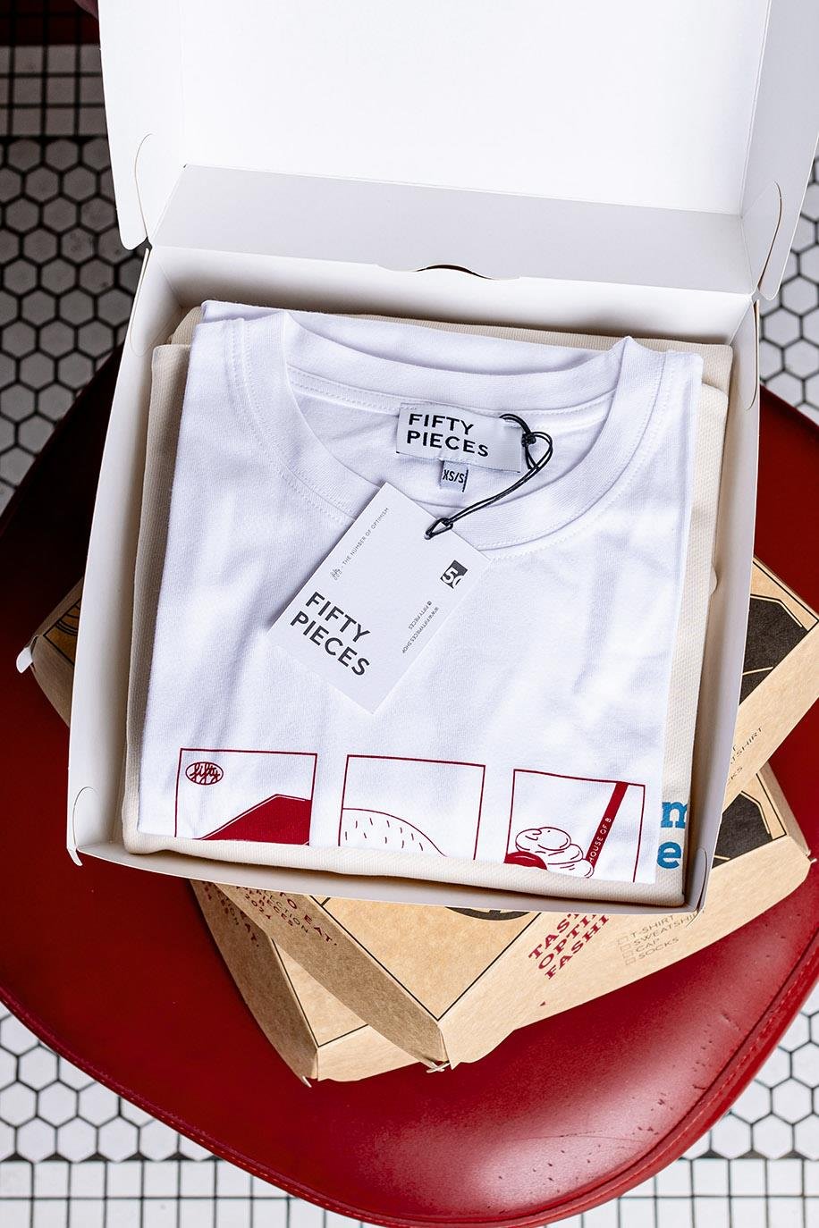 Fifty Pieces X House Of B Beyaz Düşük Omuzlu T-Shirt