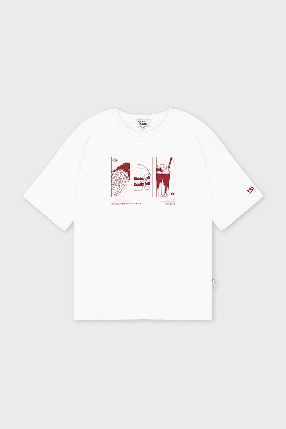 Fifty Pieces X House Of B Beyaz Düşük Omuzlu T-Shirt