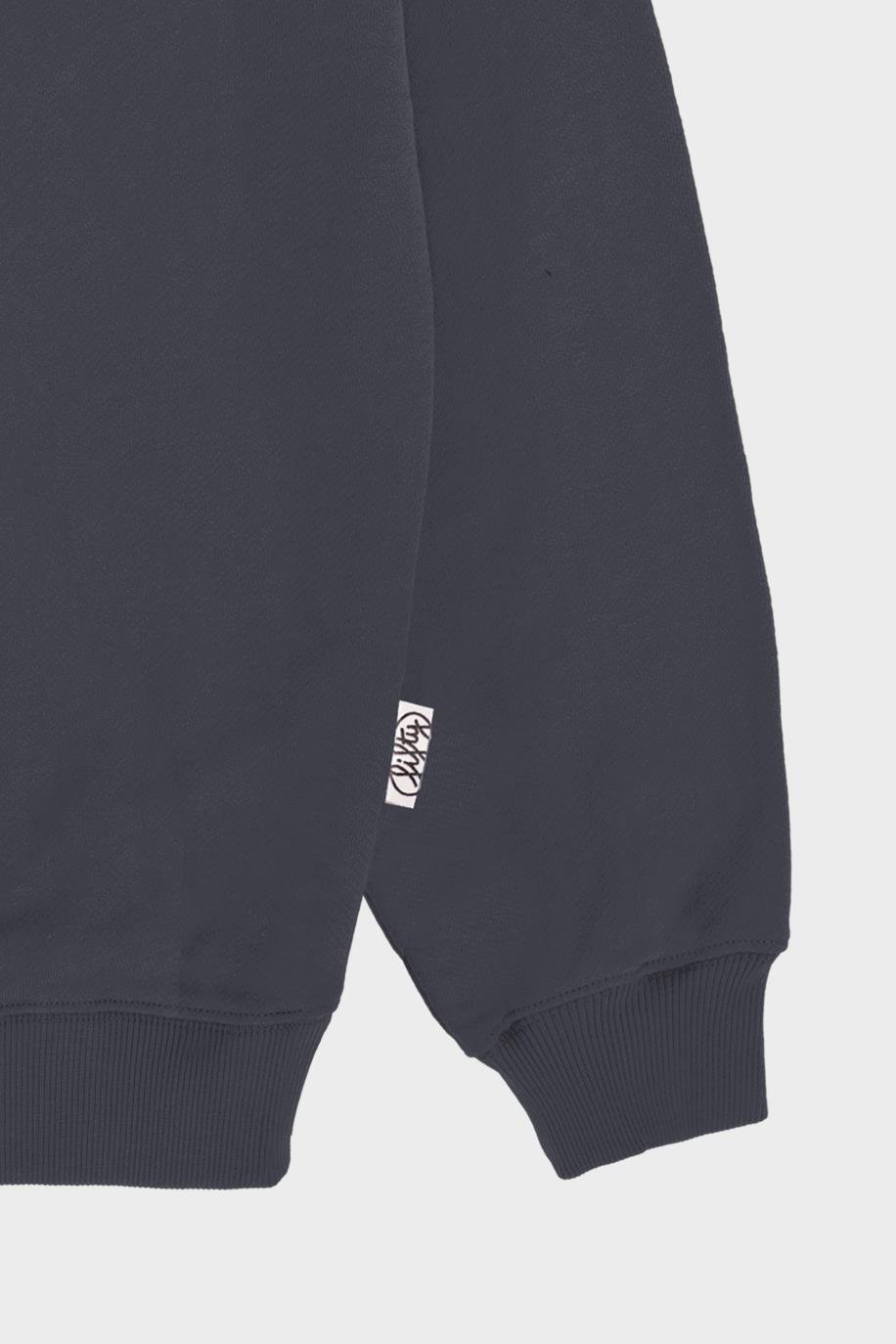 Kadın Antrasit Oversize Sırt Baskılı Hoodie