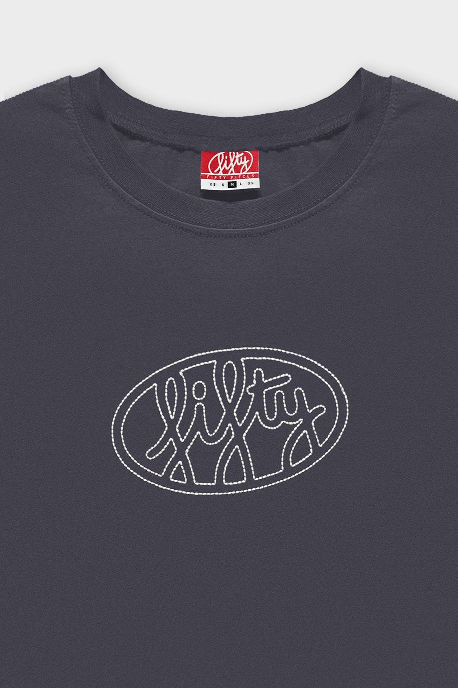 Kadın Antrasit Uzun Kollu Oversize T-Shirt