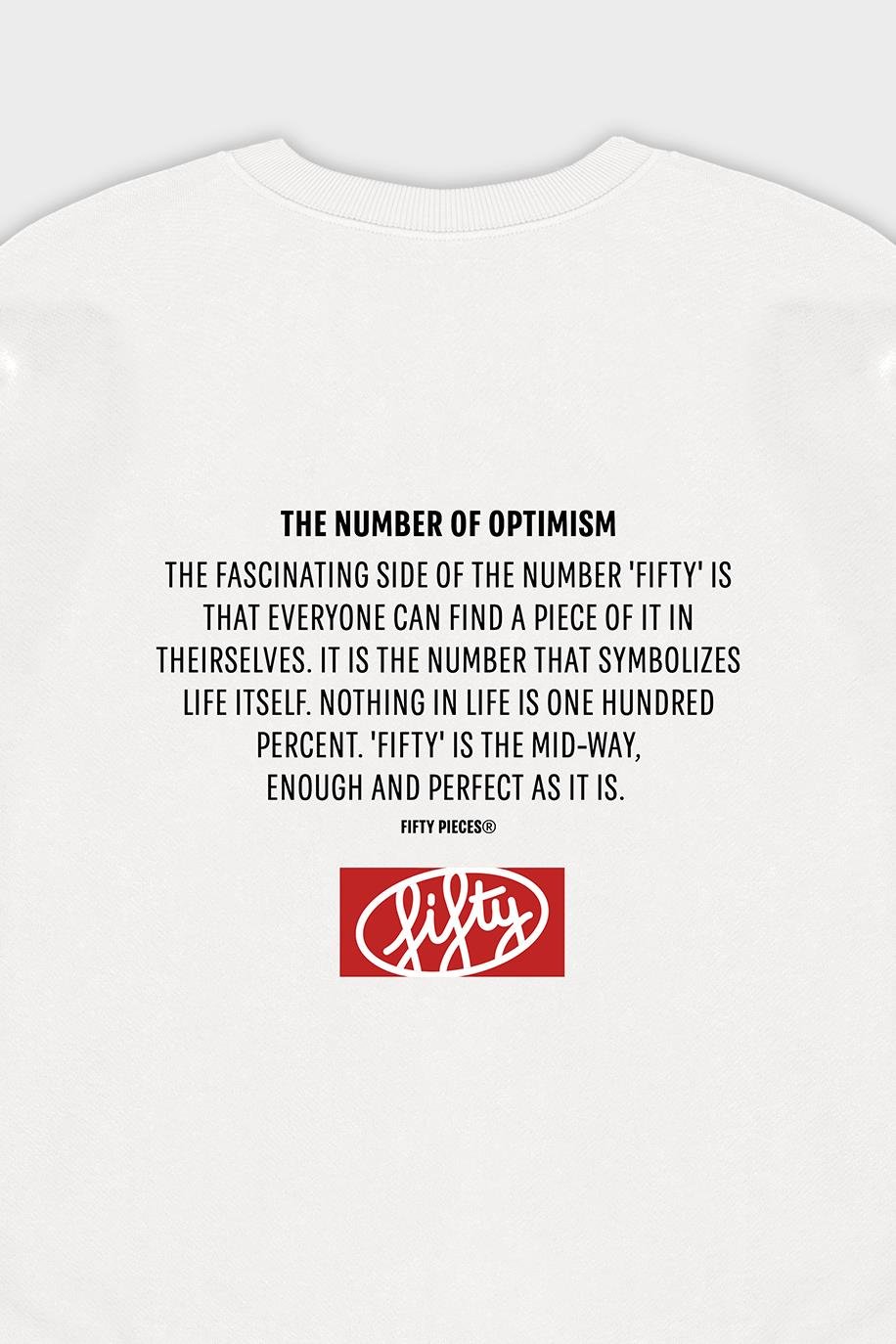 Kadın Beyaz Oversize Sırt Baskılı Sweatshirt