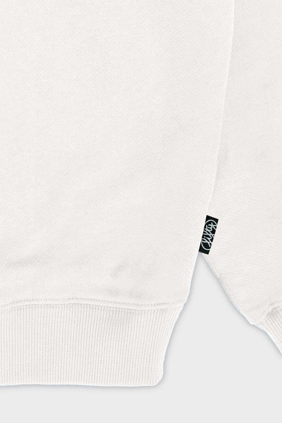 Kadın Beyaz Oversize Sırt Baskılı Sweatshirt