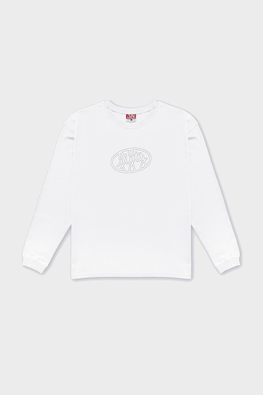 Kadın Beyaz Uzun Kollu Oversize T-Shirt