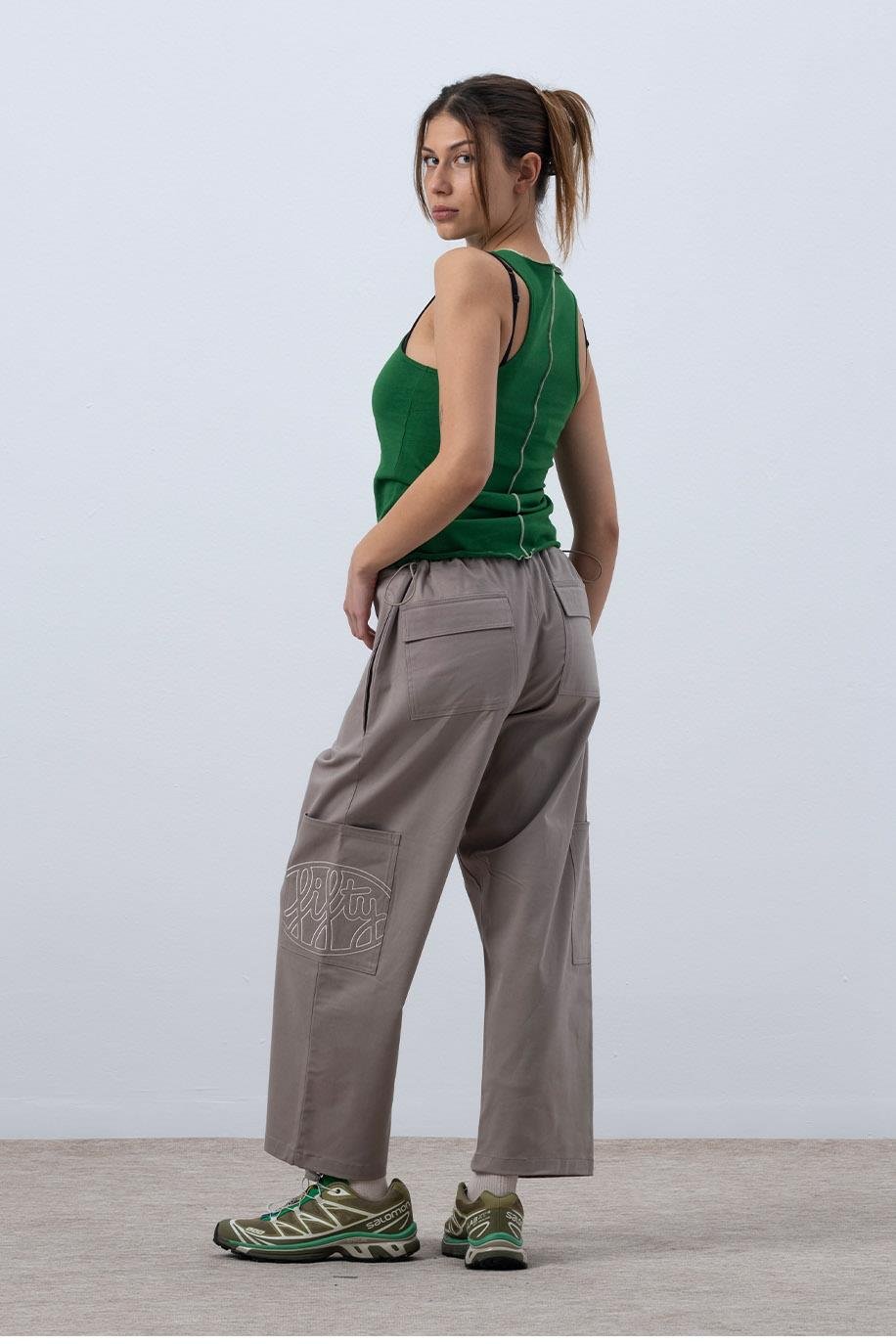 KADIN CORE KONTRAST DİKİŞLİ HALTER YAKA ATLET