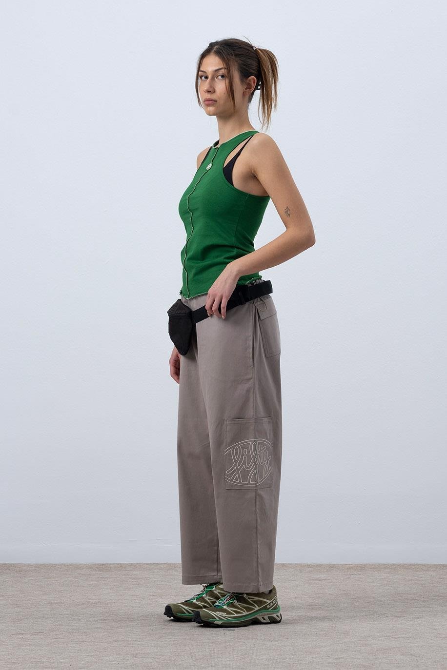 KADIN CORE KONTRAST DİKİŞLİ HALTER YAKA ATLET