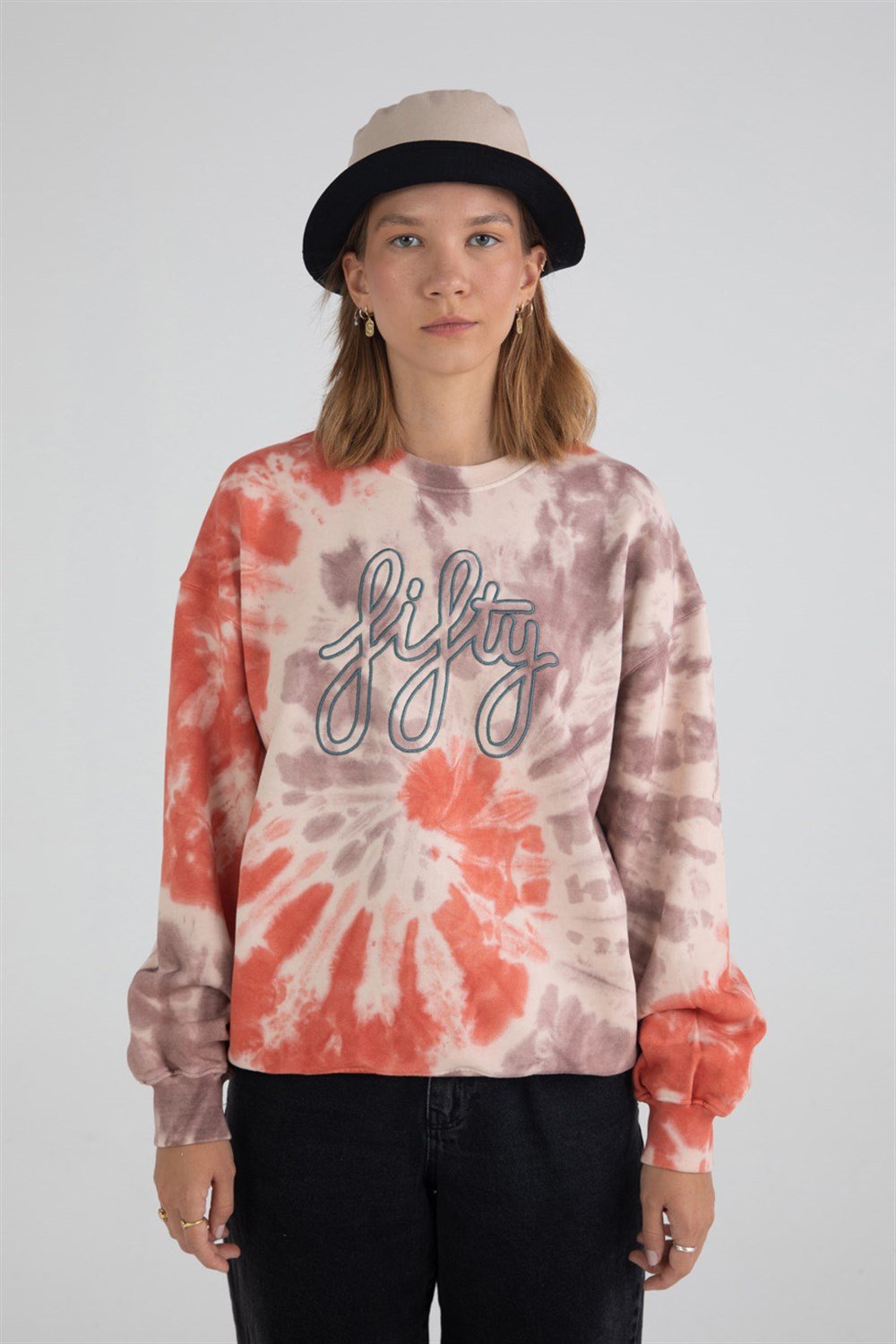 Kadın Batik Oversize Sweatshirt