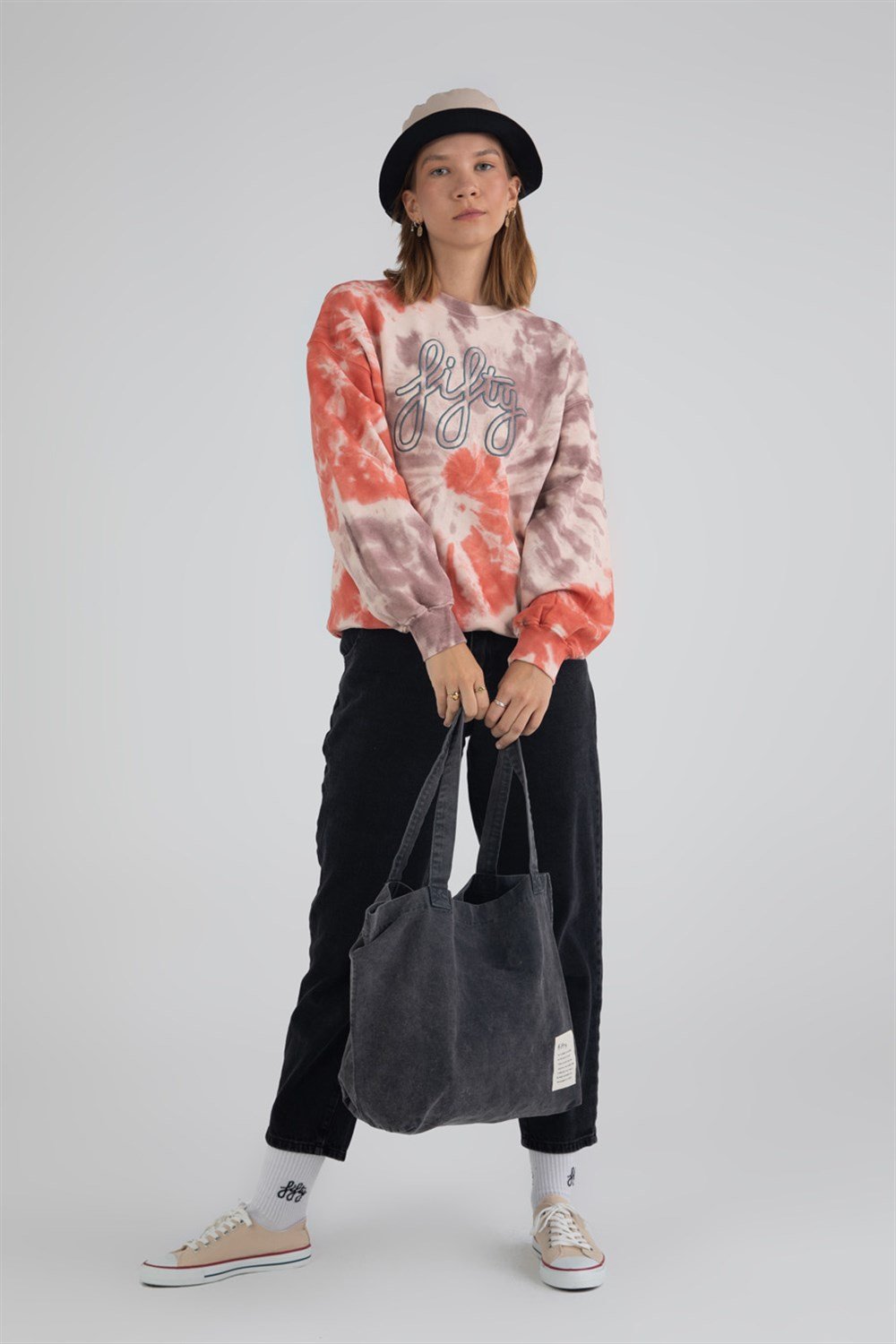 Kadın Batik Oversize Sweatshirt