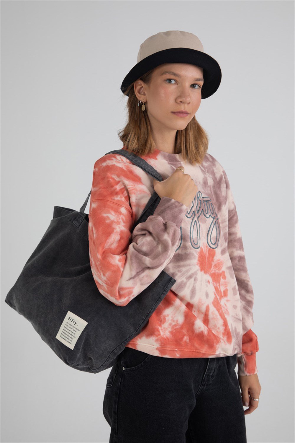 Kadın Batik Oversize Sweatshirt