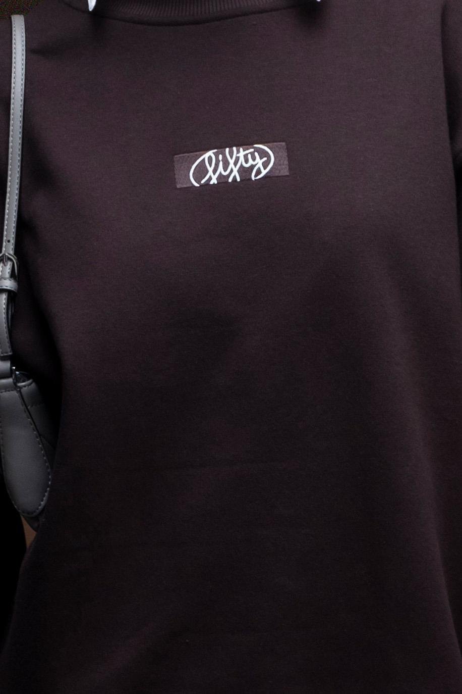 Kadın Kahverengi Oversize Sırt Baskılı Sweatshirt