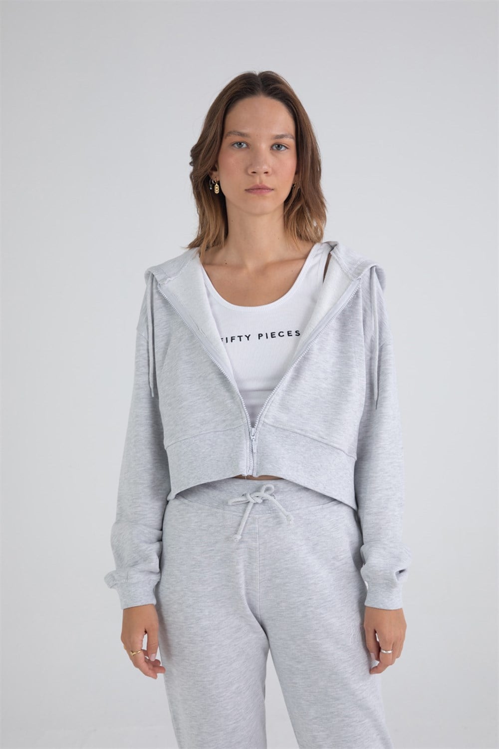 Kadın Fermuarlı Hoodie
