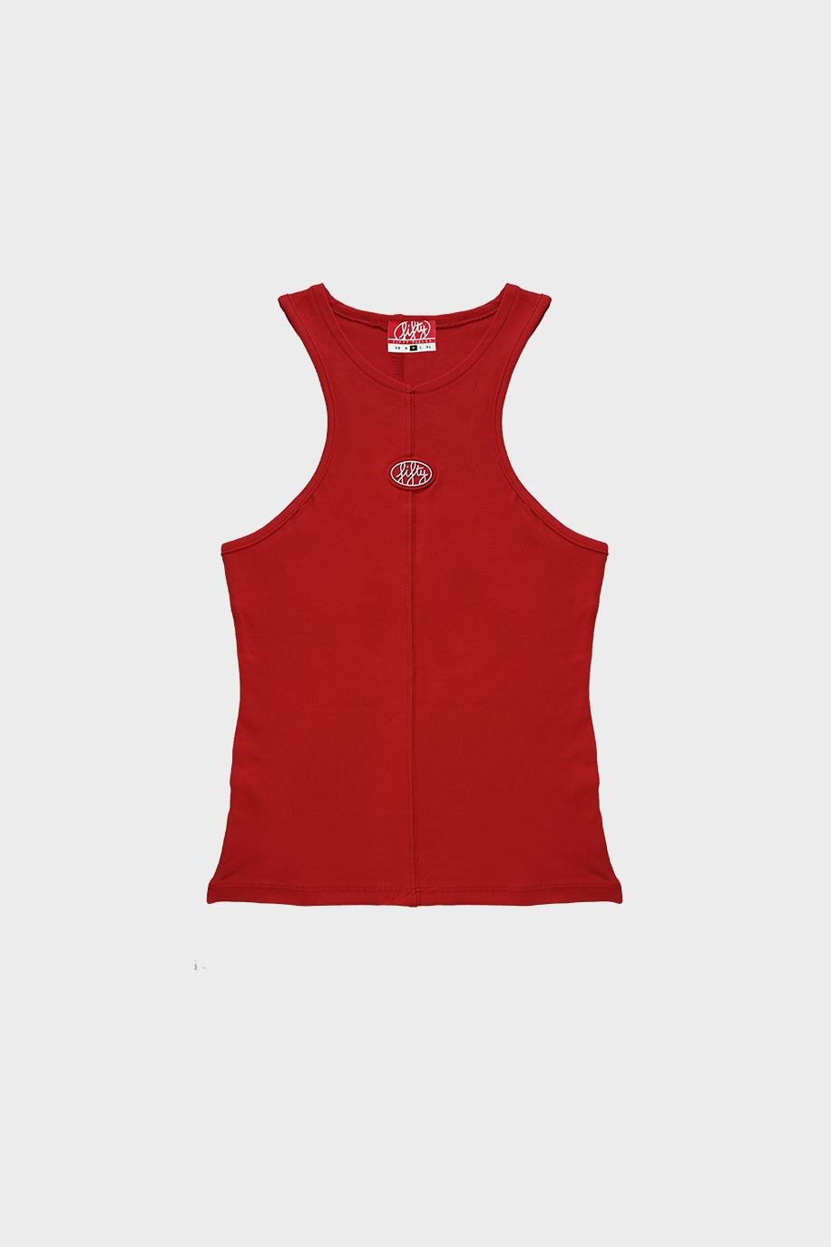 Kadın Kırmızı Halter Yaka Atlet