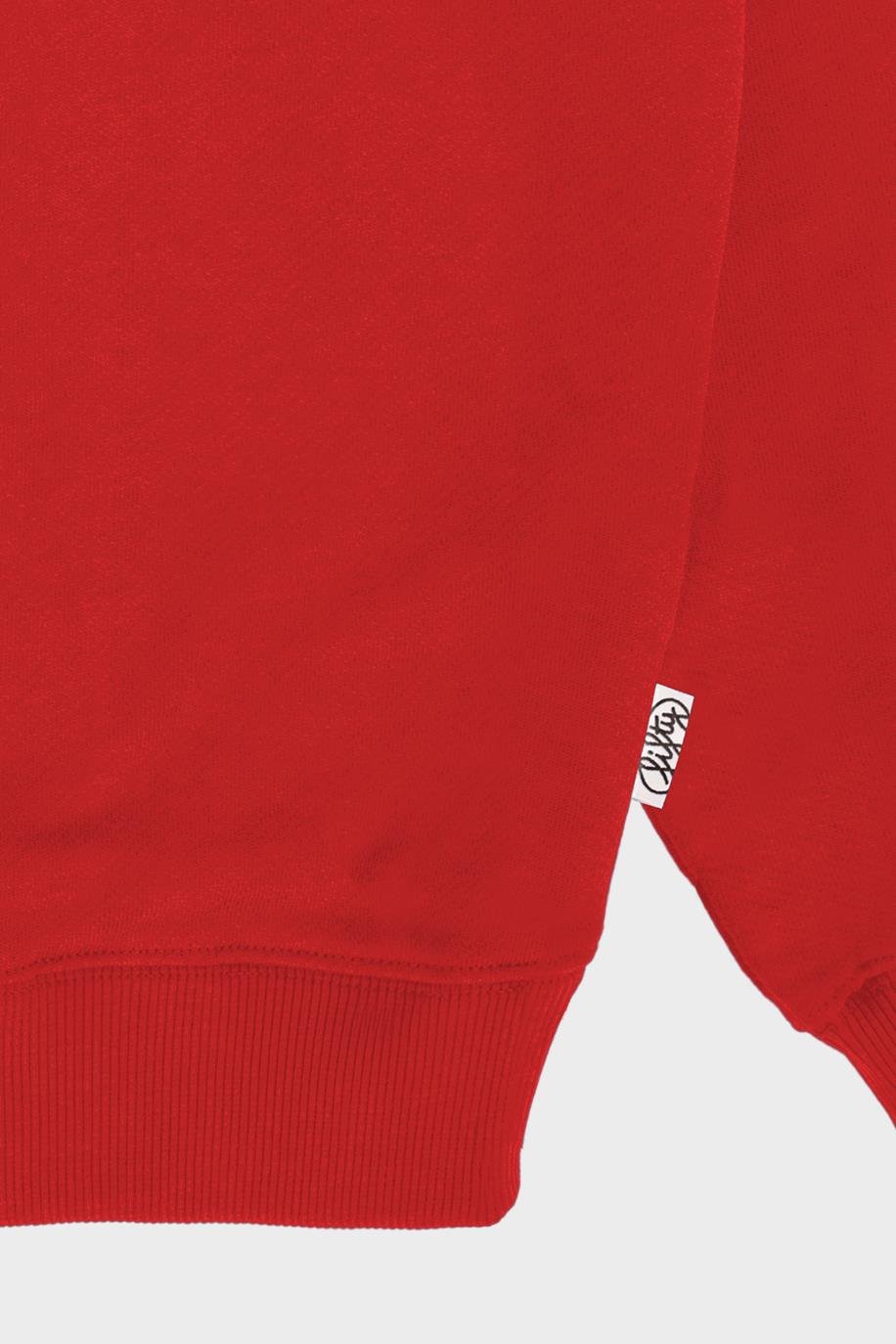 Kadın Kırmızı Oversize Sırt Baskılı Sweatshirt