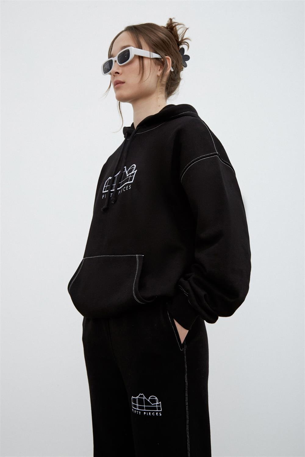 KADIN KONTRAST DİKİŞLİ BOYFRIEND JOGGER