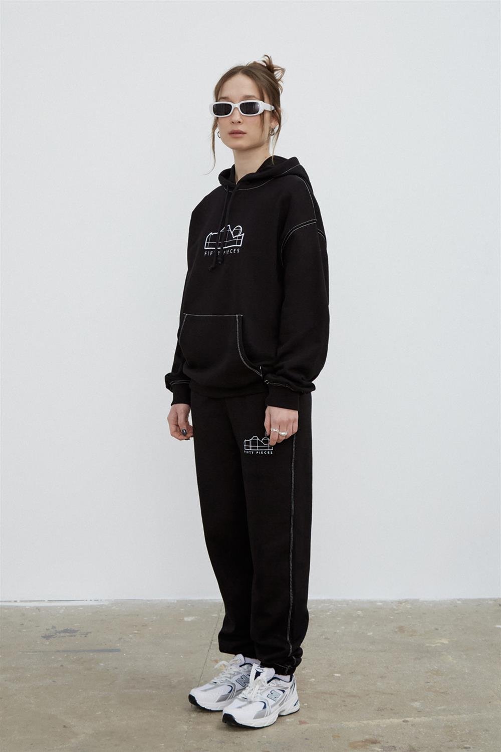 KADIN KONTRAST DİKİŞLİ BOYFRIEND JOGGER