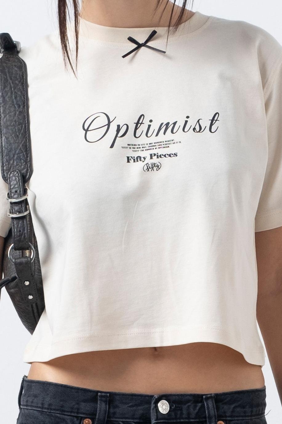 Kadın Kum Fiyonk Detaylı T-Shirt