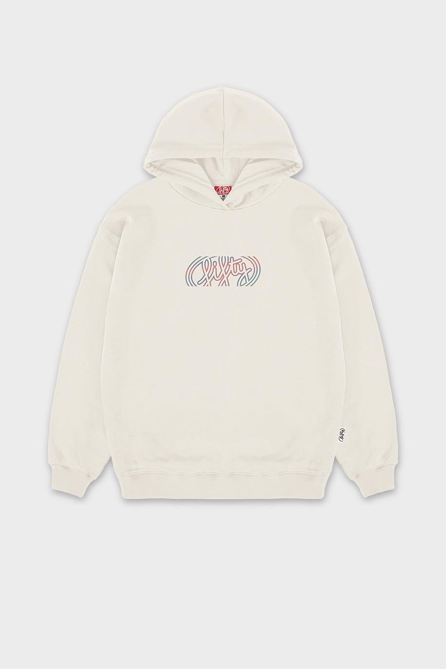 Kadın Kum Oversize Sırt Baskılı Hoodie