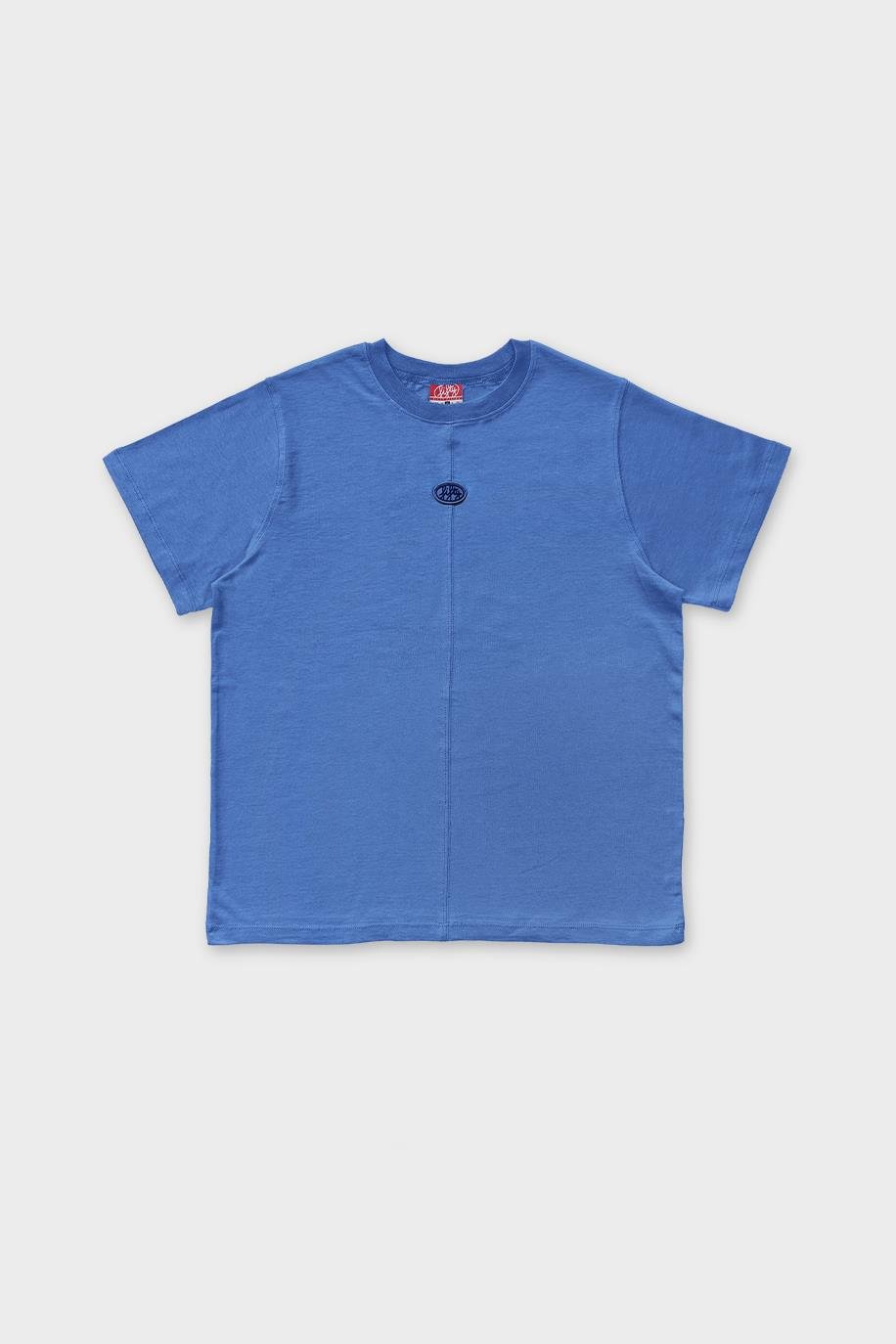 Kadın Mavi Loose Fit Sırt Baskılı T-Shirt