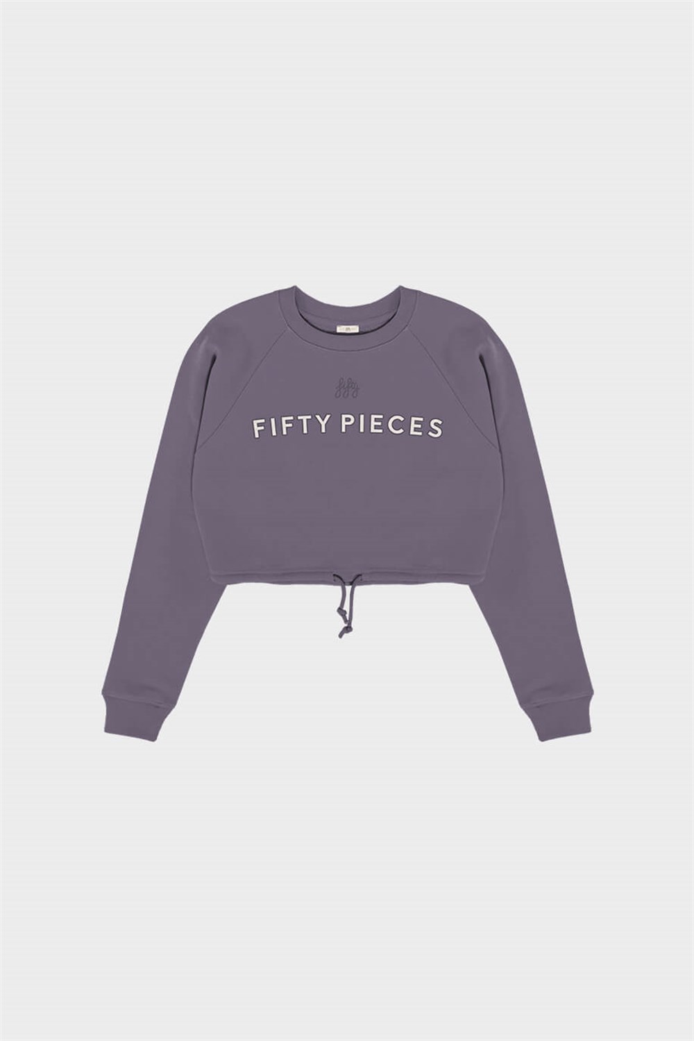 KADIN BÜZGÜLÜ CROP SWEATSHIRT