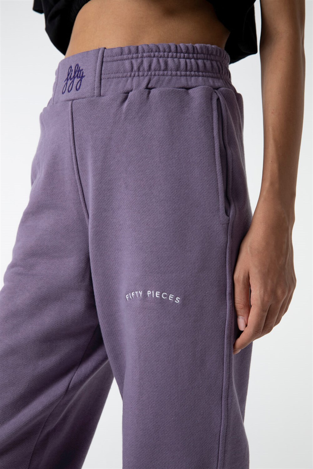 Kadın Mürdüm Loose Fit Jogger
