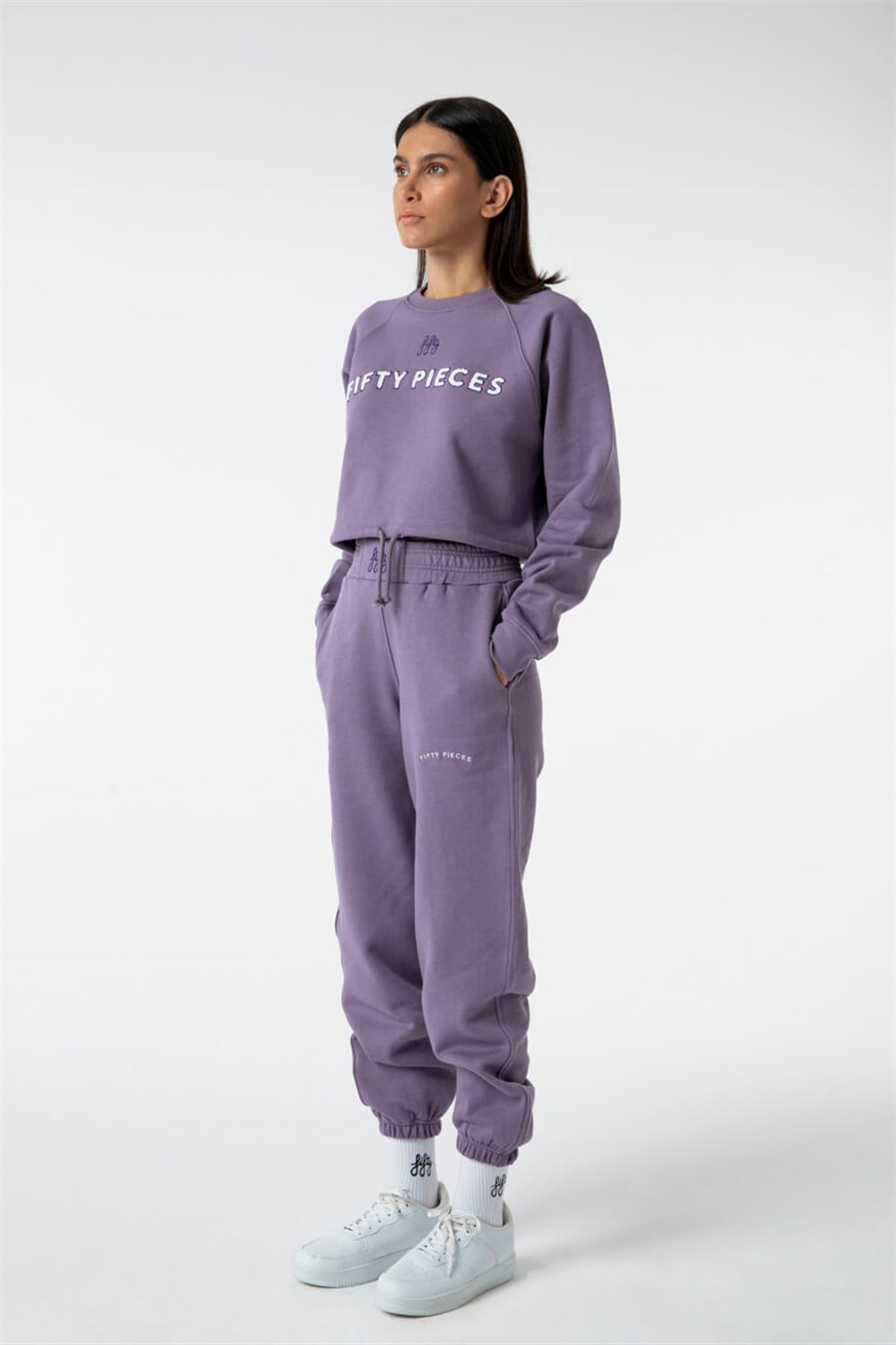 Kadın Mürdüm Loose Fit Jogger