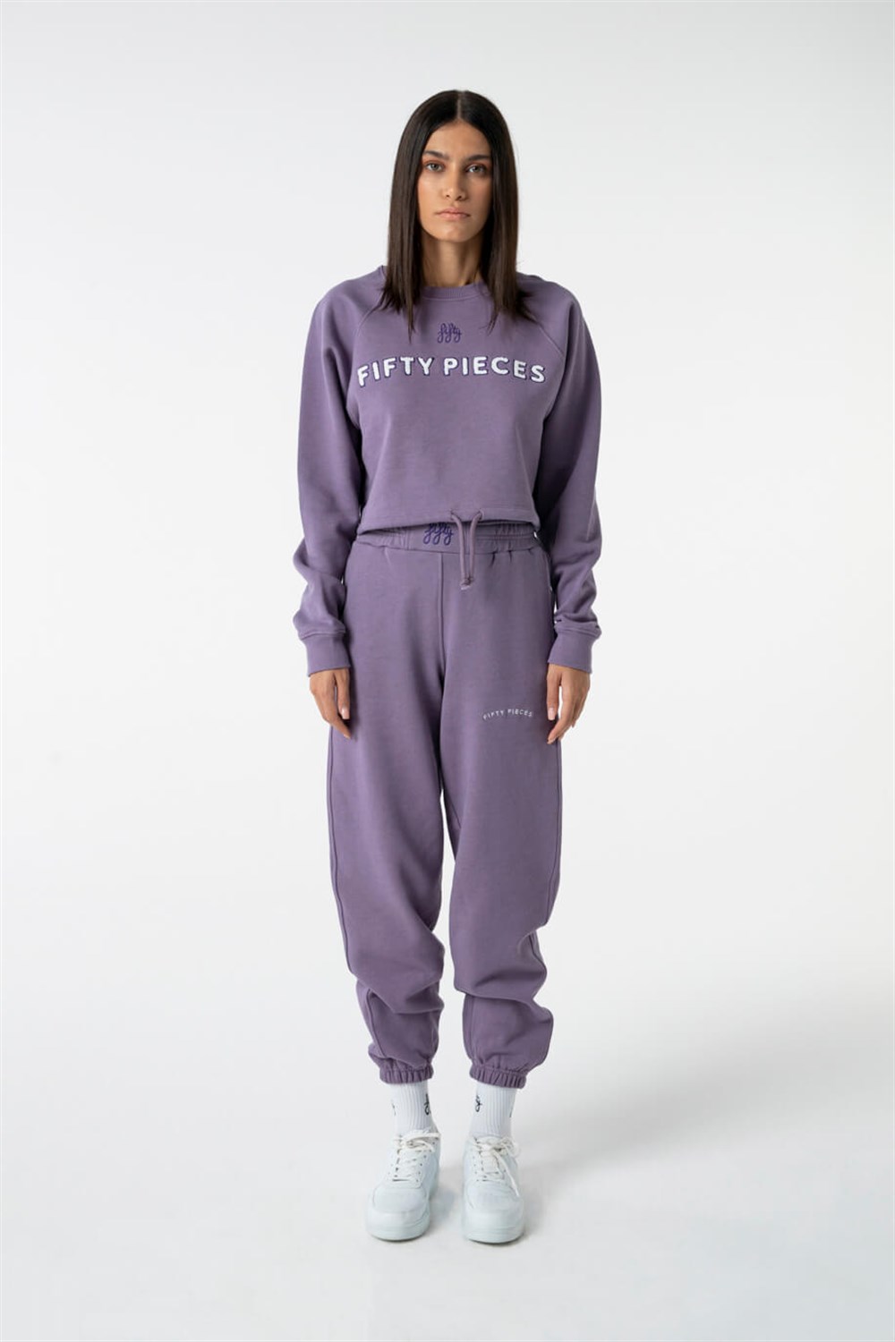 Kadın Mürdüm Loose Fit Jogger