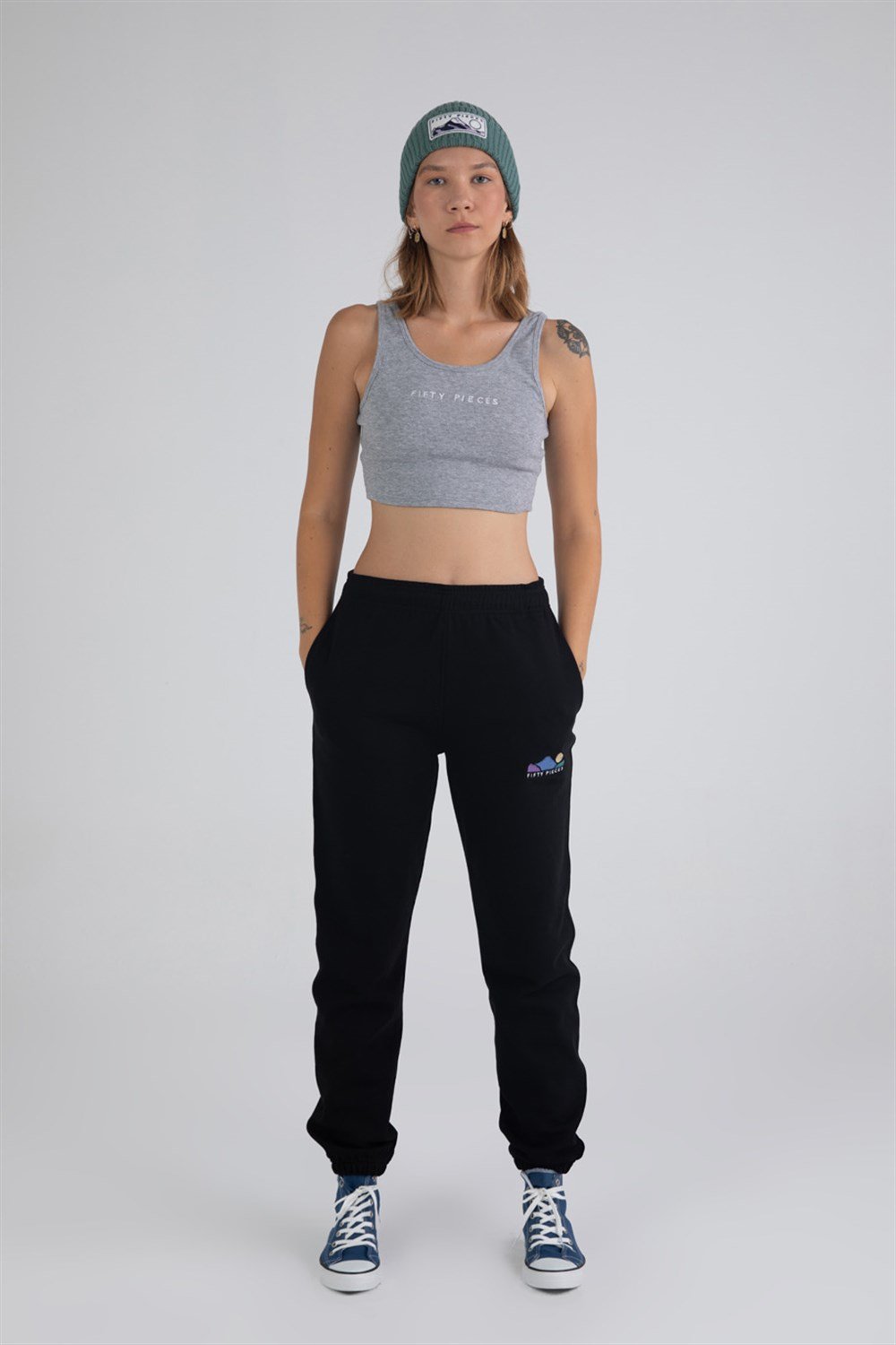 Kadın Siyah Boyfriend Fit Jogger